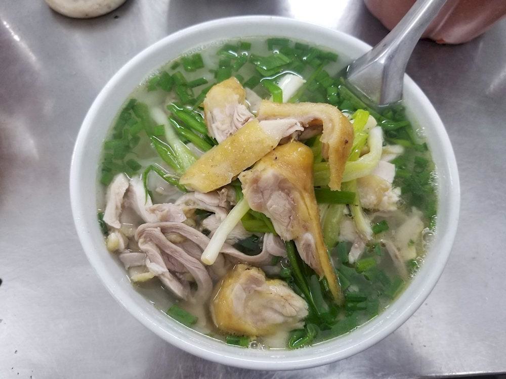 A traditional chicken pho spot with a quiet, local vibe